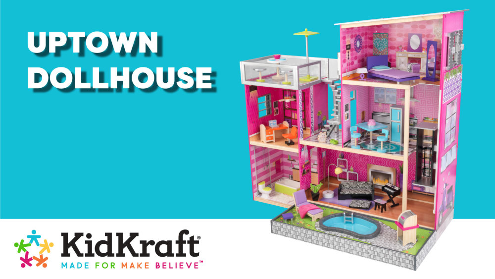 KidKraft Uptown Wooden Dollhouse with 36 Accessories, Ages 4 & up - image 2 of 11