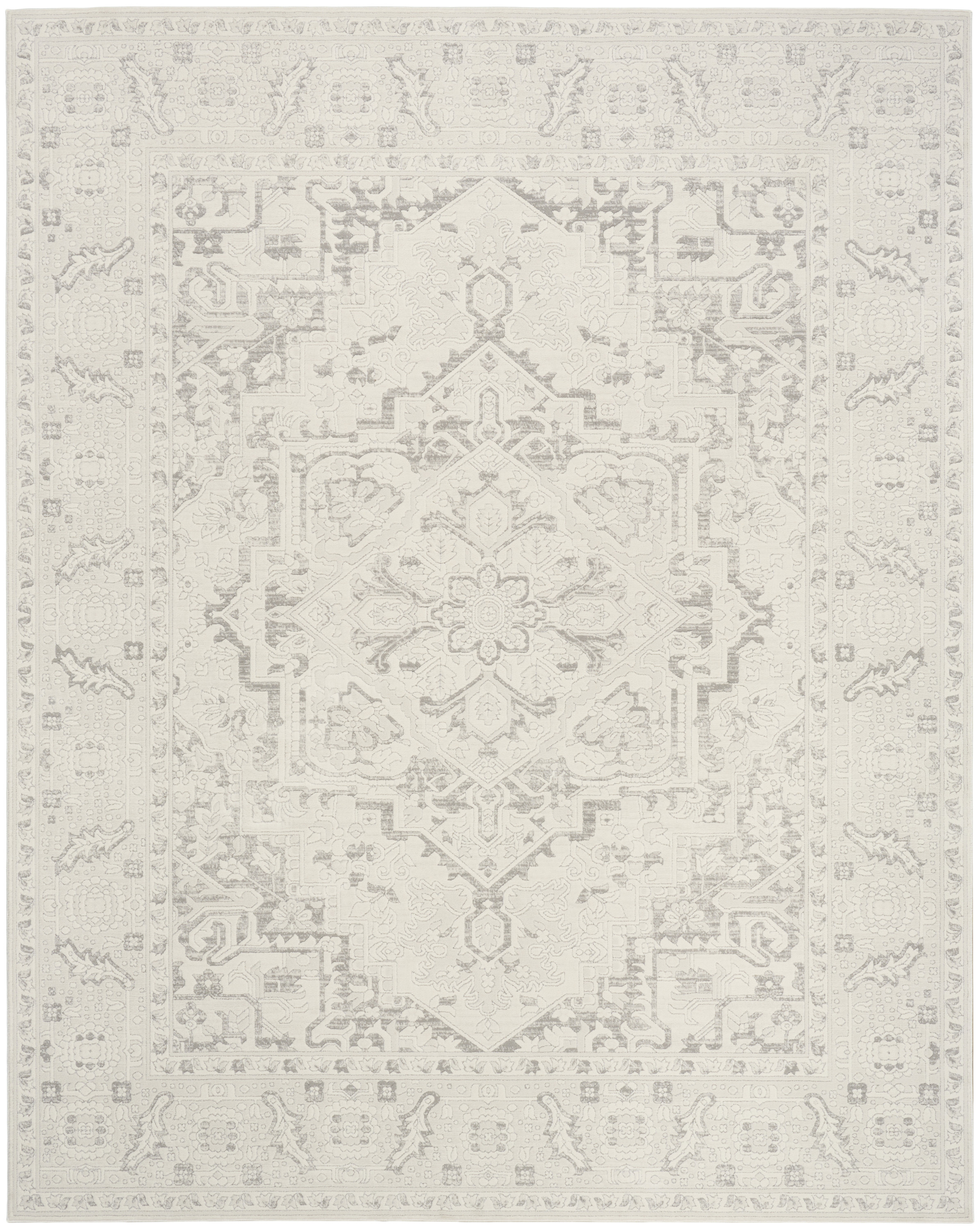 Nourison Grace 5'3" x 7'3" Grey Vintage Indoor Rug