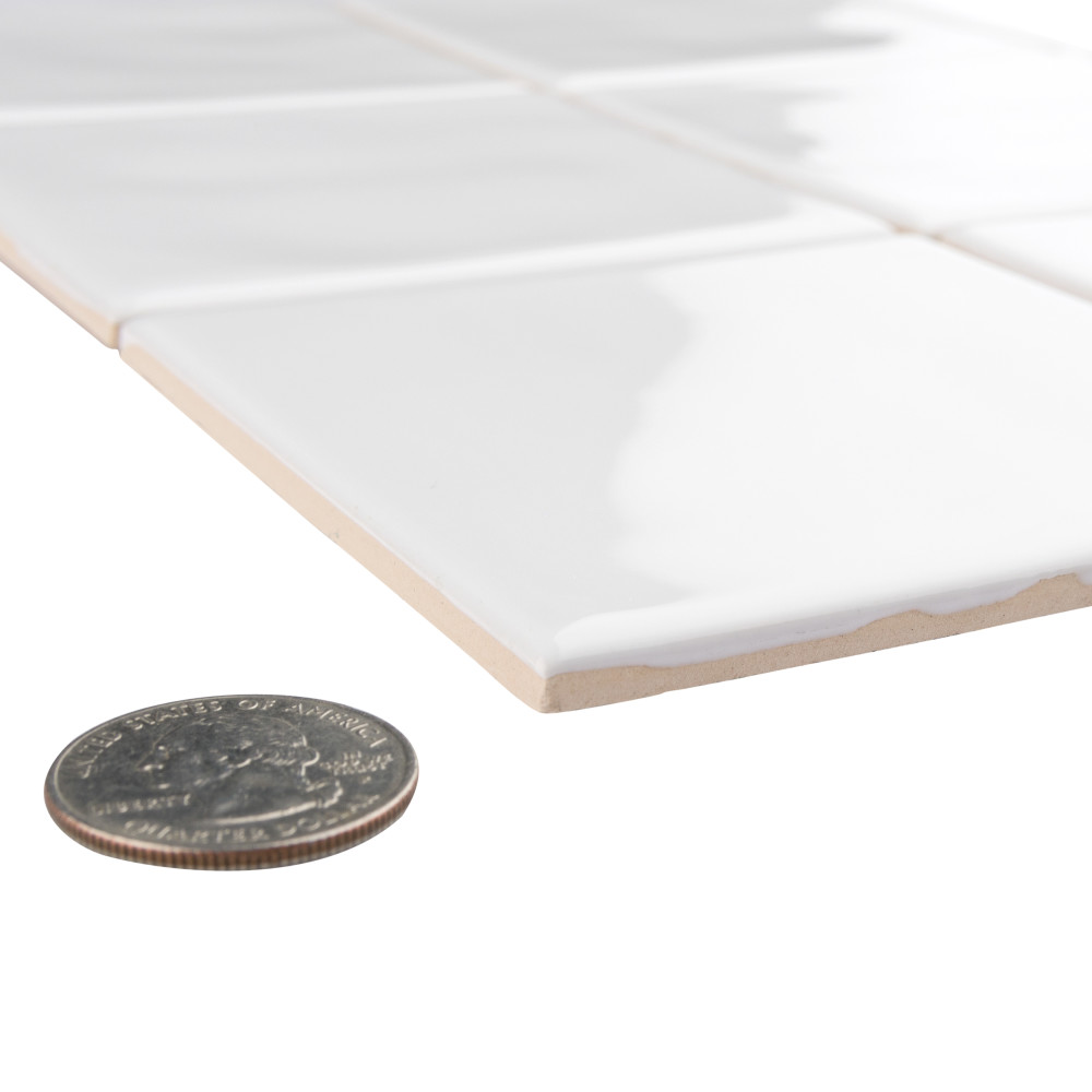 Sample – Twist Square White Ice Ceramic Mosaic Tile