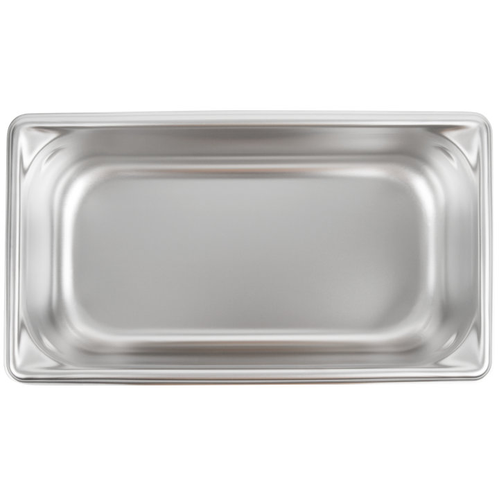 Third-size 4-inch-deep Super Pan V® stainless steel steam table pan