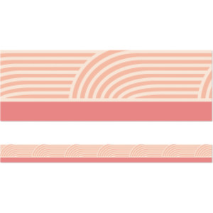 True to You Coral Wave Straight Bulletin Board Borders, 36 Feet