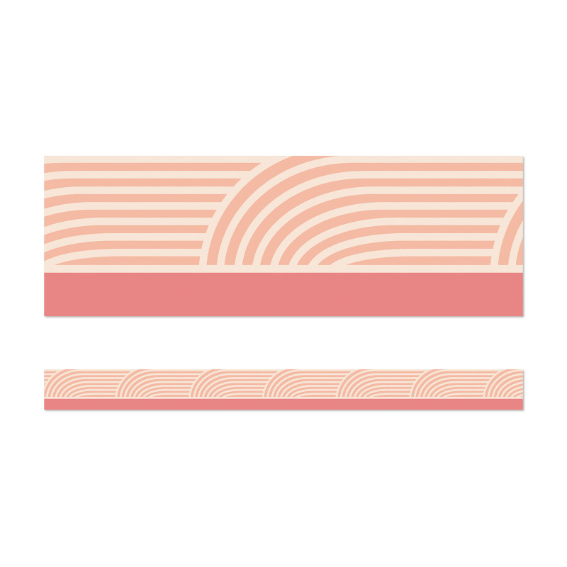 True to You Coral Wave Straight Bulletin Board Borders, 36 Feet