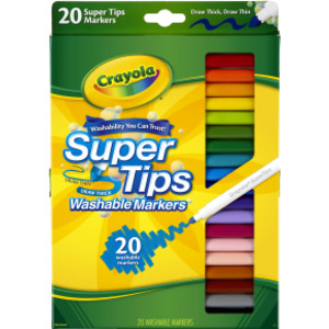 Washable Super Tips Markers, 20 Count