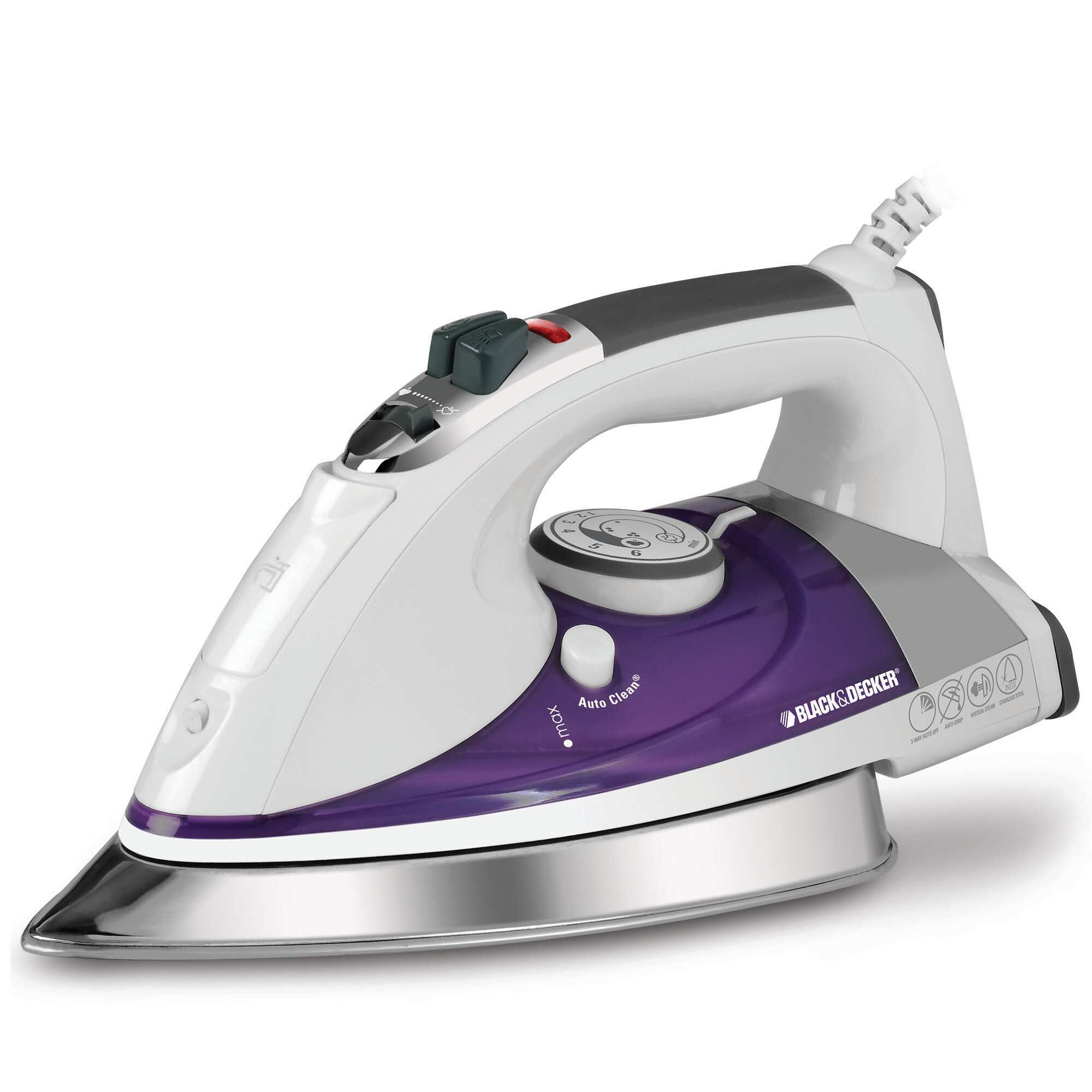 BLACK and DECKER Steam iron with Extra Large Soleplate.