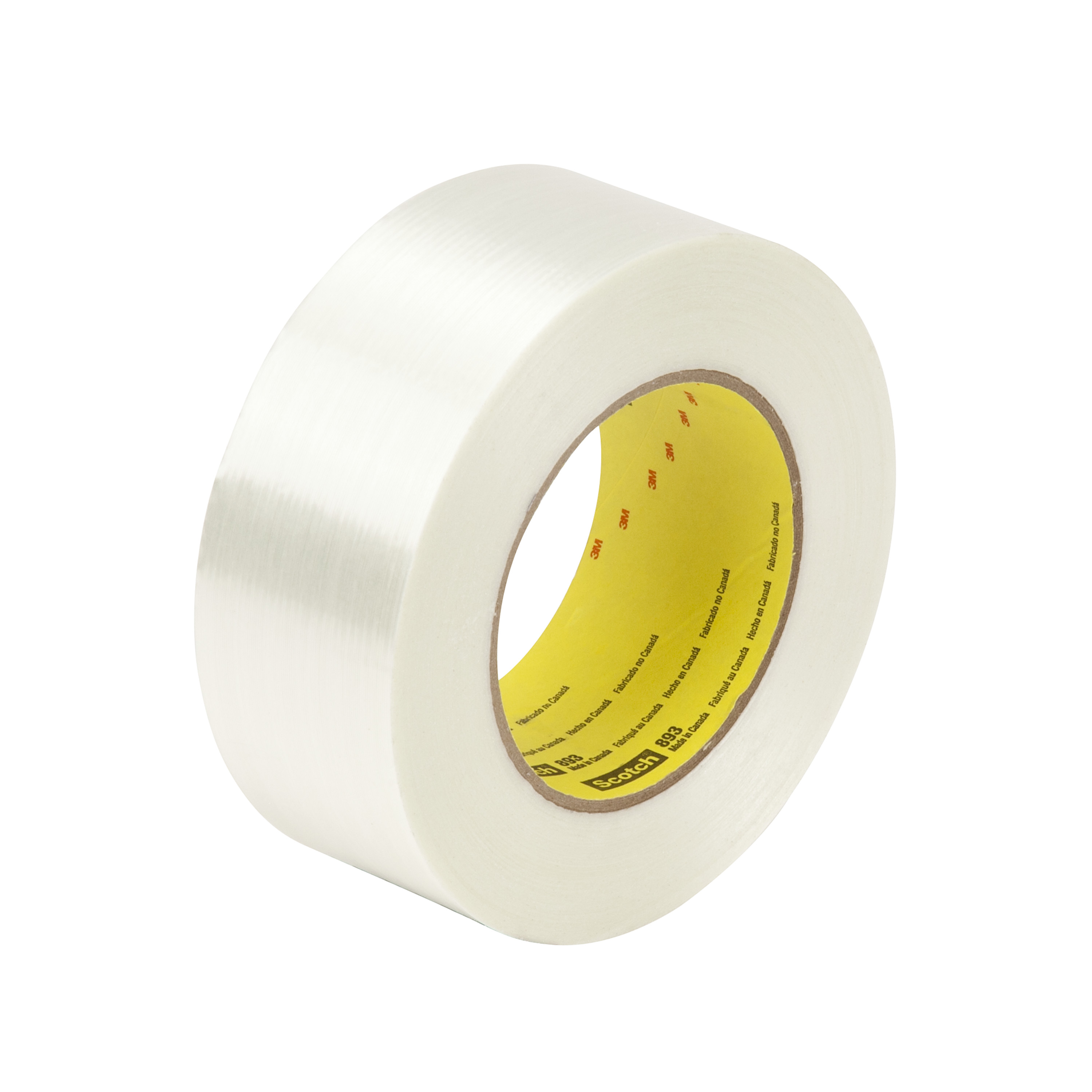 Scotch® Filament Tape 893, Clear, 9 mm x 55 m, 6 mil, 96 rolls per case