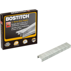 Heavy-Duty Premium Staples, 0.25" Leg, 0.5" Crown, Steel, 1,000/Box