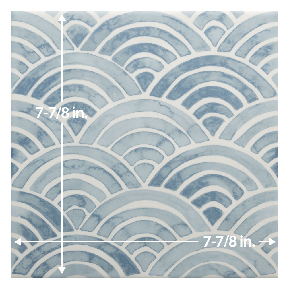 Berta Escalas 7-7/8 in. x 7-7/8 in. Ceramic Wall Tile