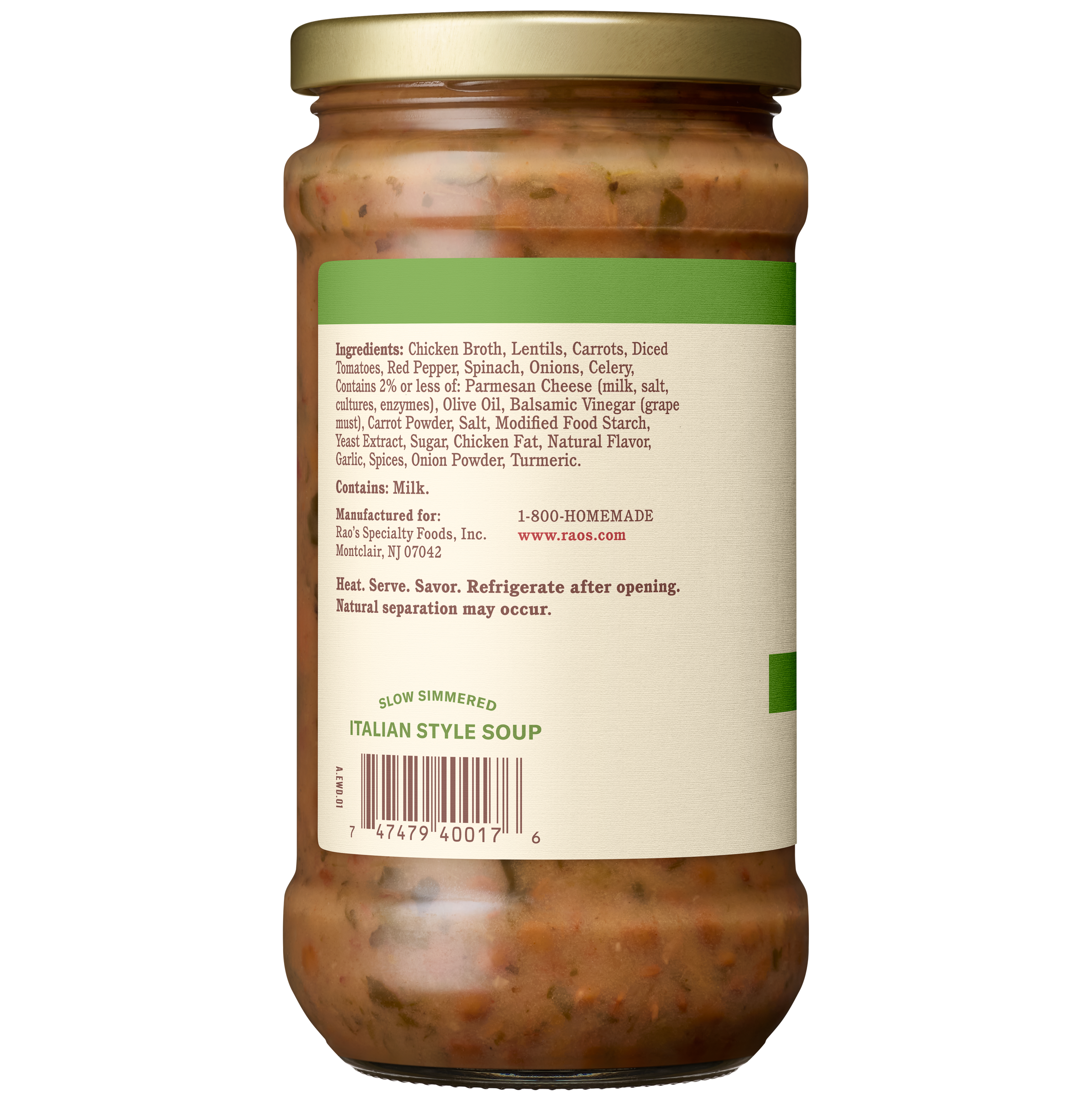 Italian-Style Lentil Soup, 16 oz - Left Image