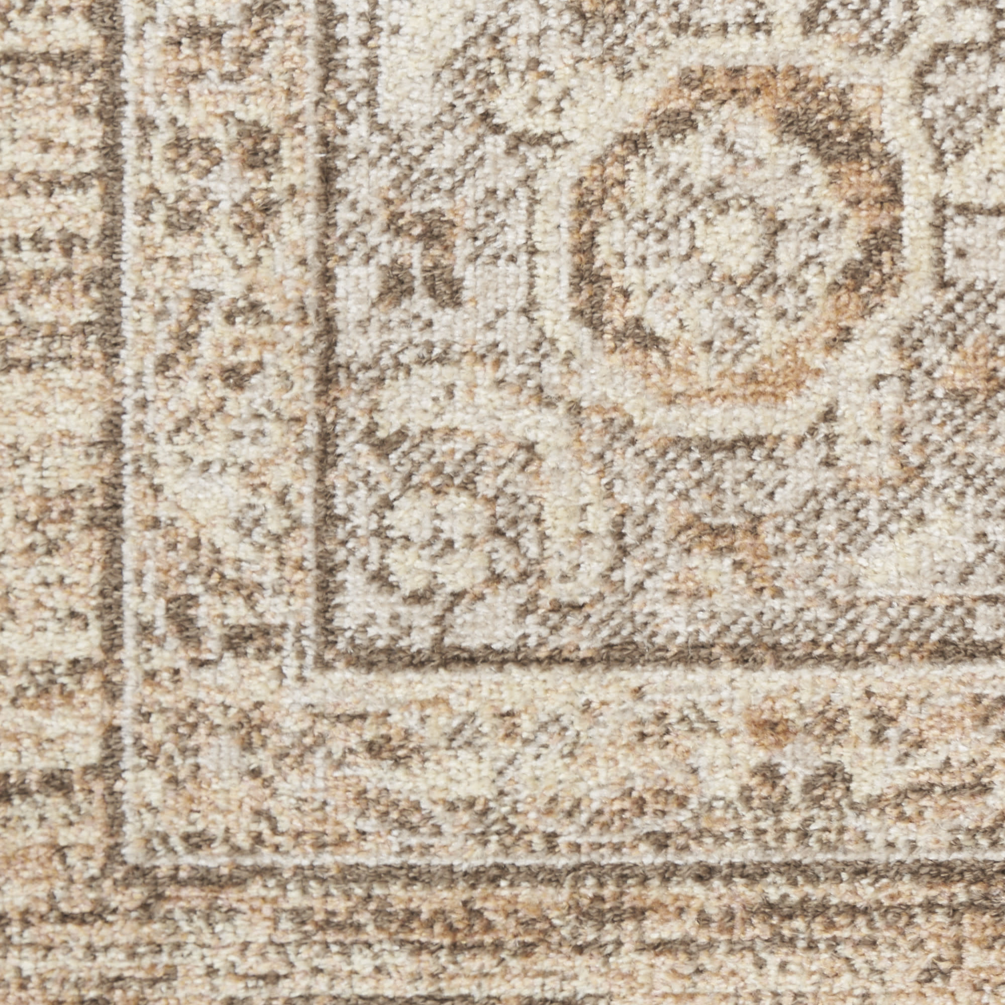 Nourison Astra Machine Washable 5'3" x 7' Beige Vintage Indoor Rug