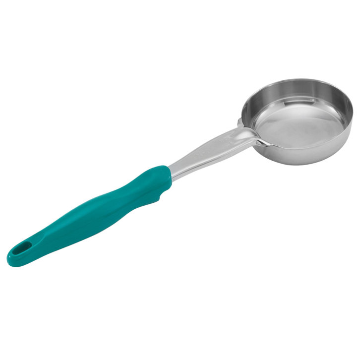 6-ounce one-piece heavy-duty solid round Spoodle® utensil with teal nylon handle