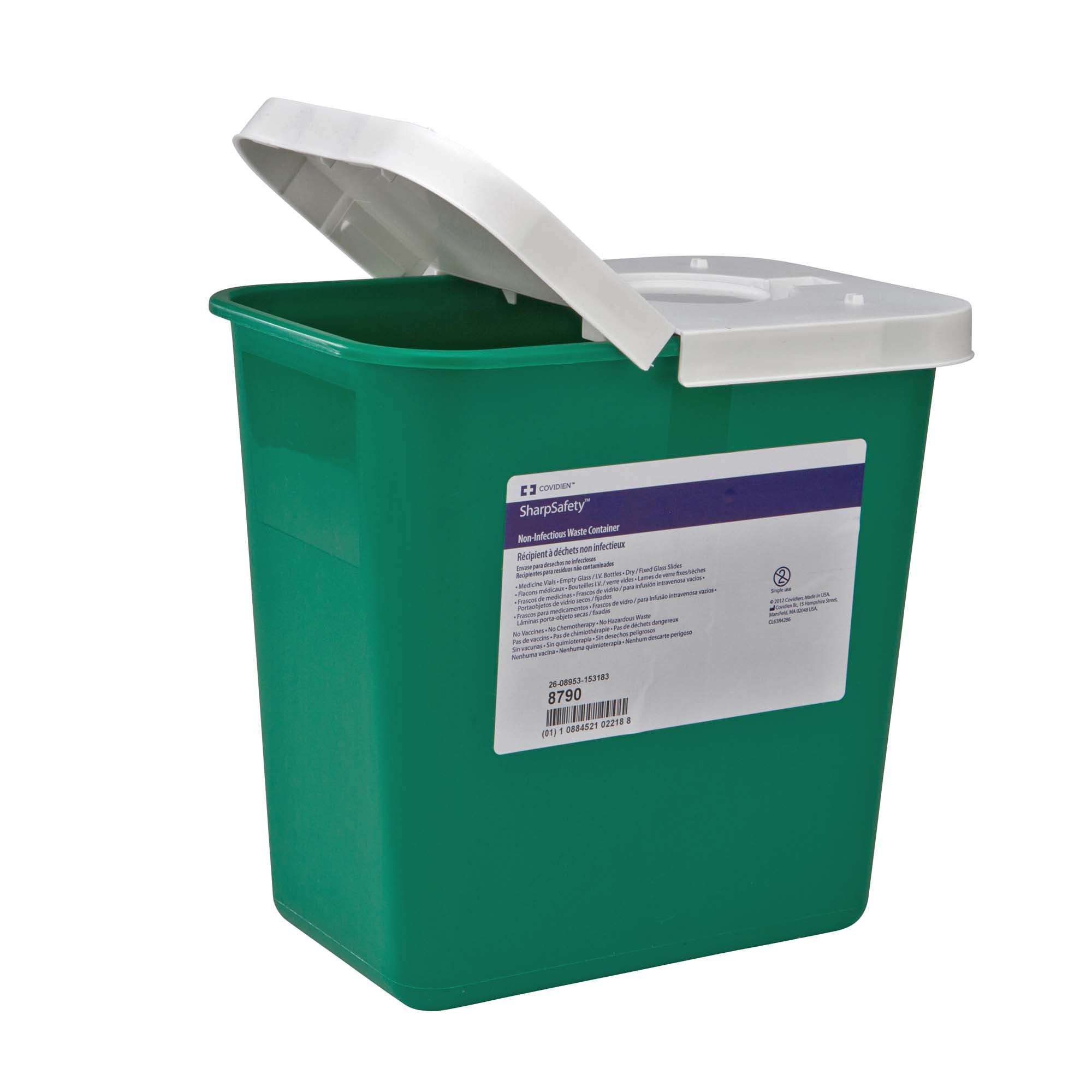 Cardinal CONTAINER, SHARPS NON-INFECT GRN 8GL (10/CS)