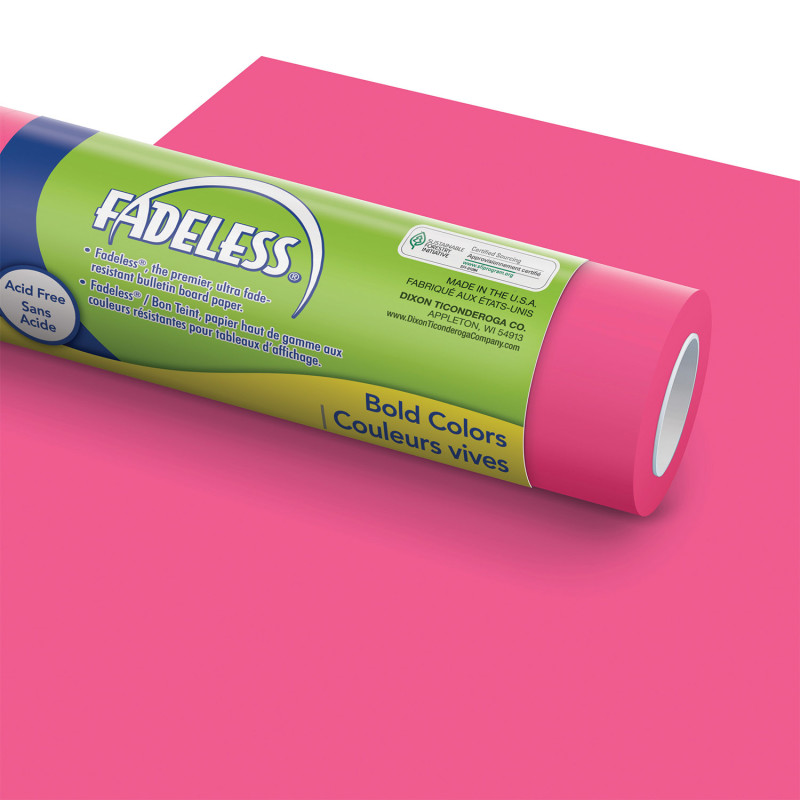 Bulletin Board Art Paper, Magenta, 48" x 50', 1 Roll