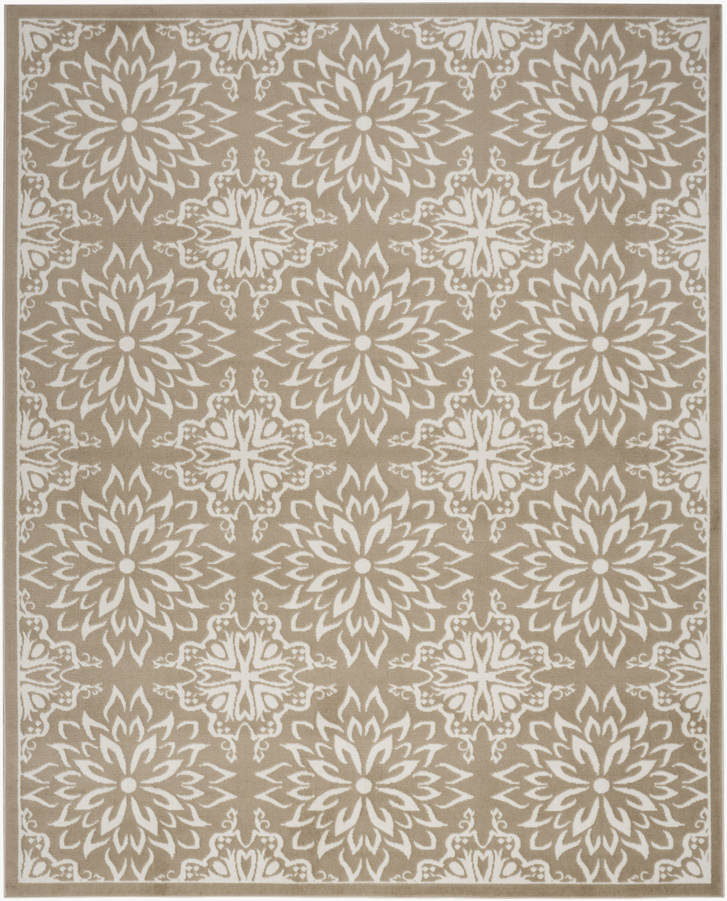 Nourison Jubilant 8'6" x 12' Taupe Farmhouse Indoor Rug