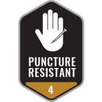 Needle Puncture Resistant and Impact Protective Work Gloves in Black, Orange and Tan - Puncture Resistance Level 4