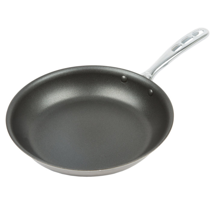 10-inch Tribute® 3-ply fry pan with CeramiGuard® II nonstick coating and plated TriVent handle