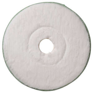 Americo,  Microfiber Cleaning Round Floor Pad, 13", White/Green
