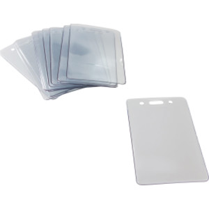 Proximity Badge Holders, Vertical, Clear, Pack of 50