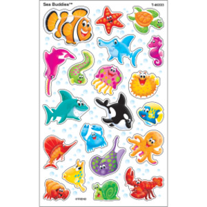 Sea Buddies&trade; superShapes Stickers-Large, 160 ct