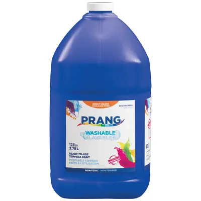Prang Washable Tempera Paint, Blue, 1 Gal., 1 Count