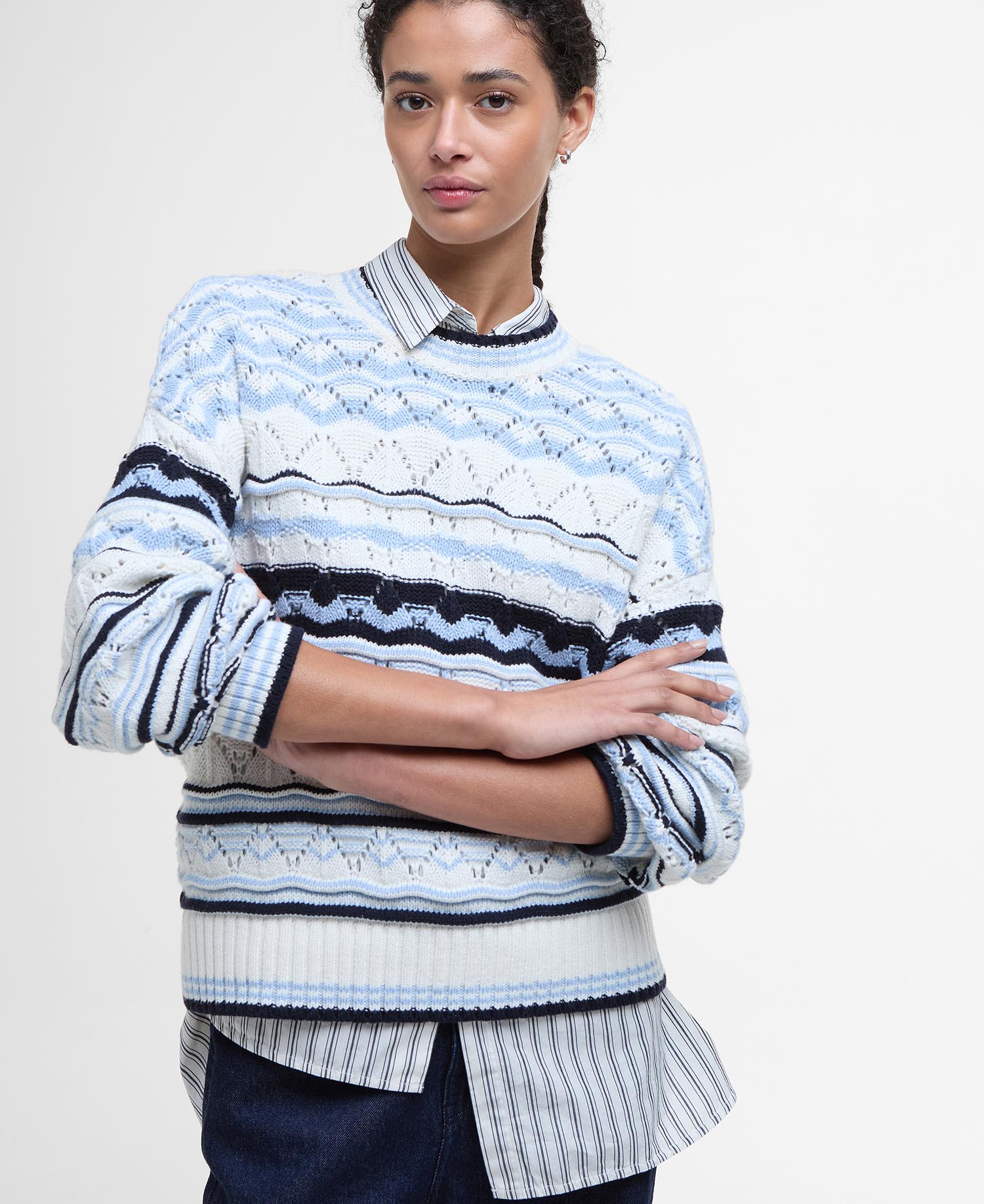 Maglione girocollo Eloise con motivo a righe image number 3