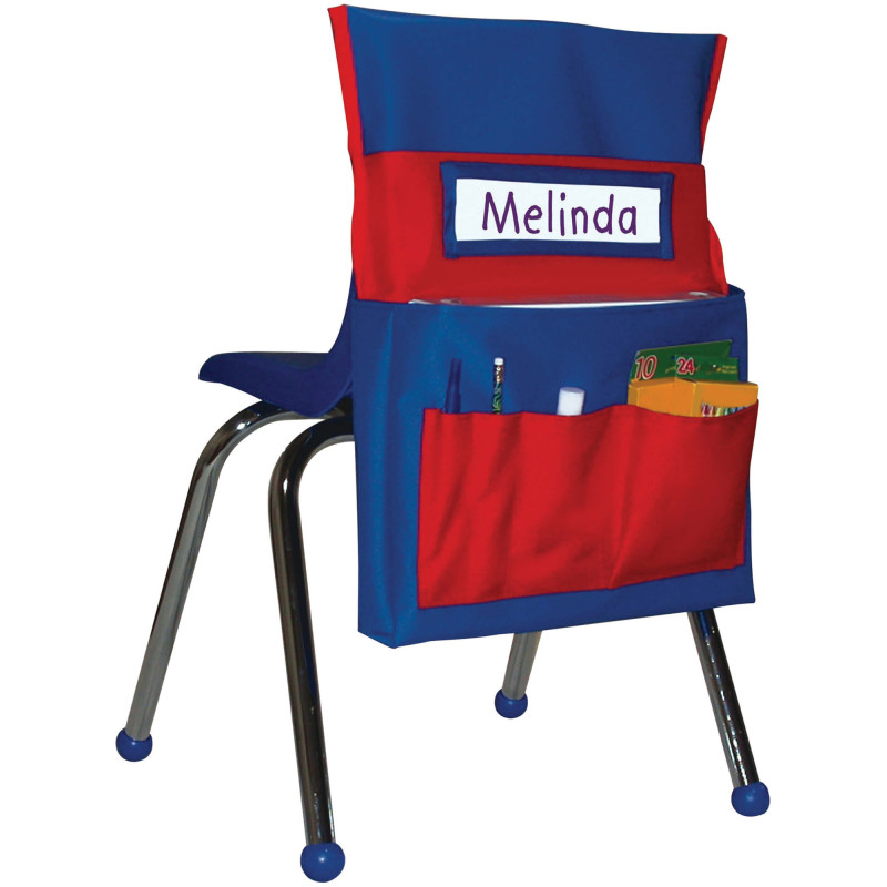 Chairback Buddy™ Pocket Chart, Blue/Red