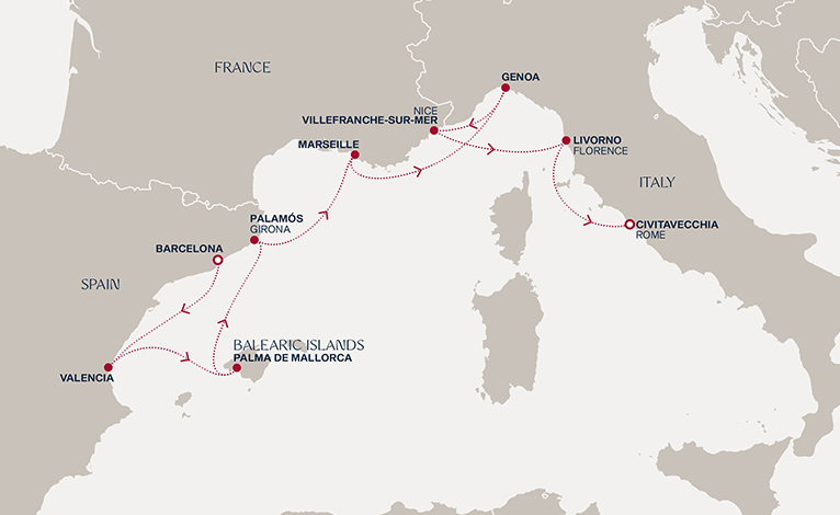 Itinerary map