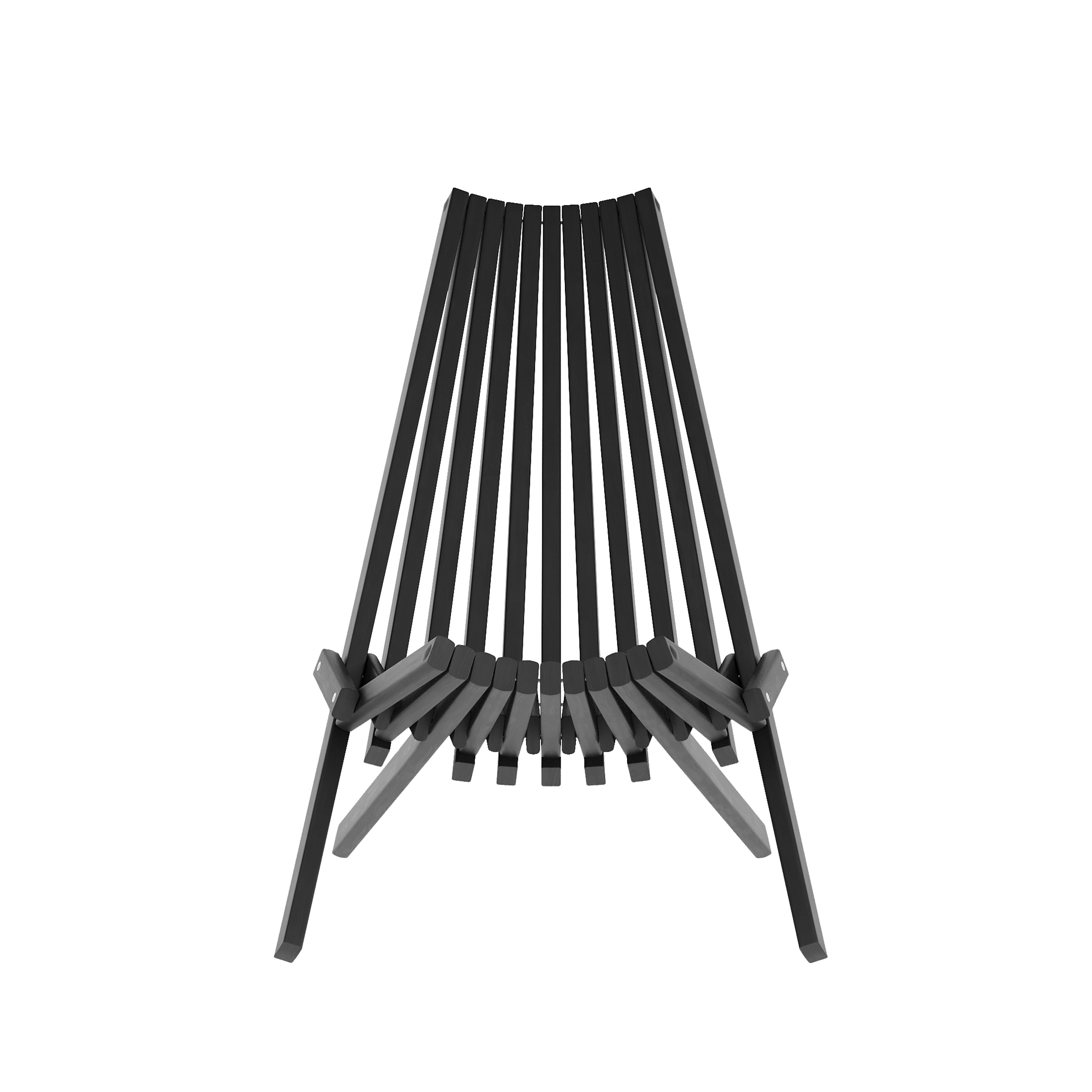 Duhram Black Folding Chair for Indoor/Outdoor Use with Acacia Wood Low Profil... - Picture 7 of 21