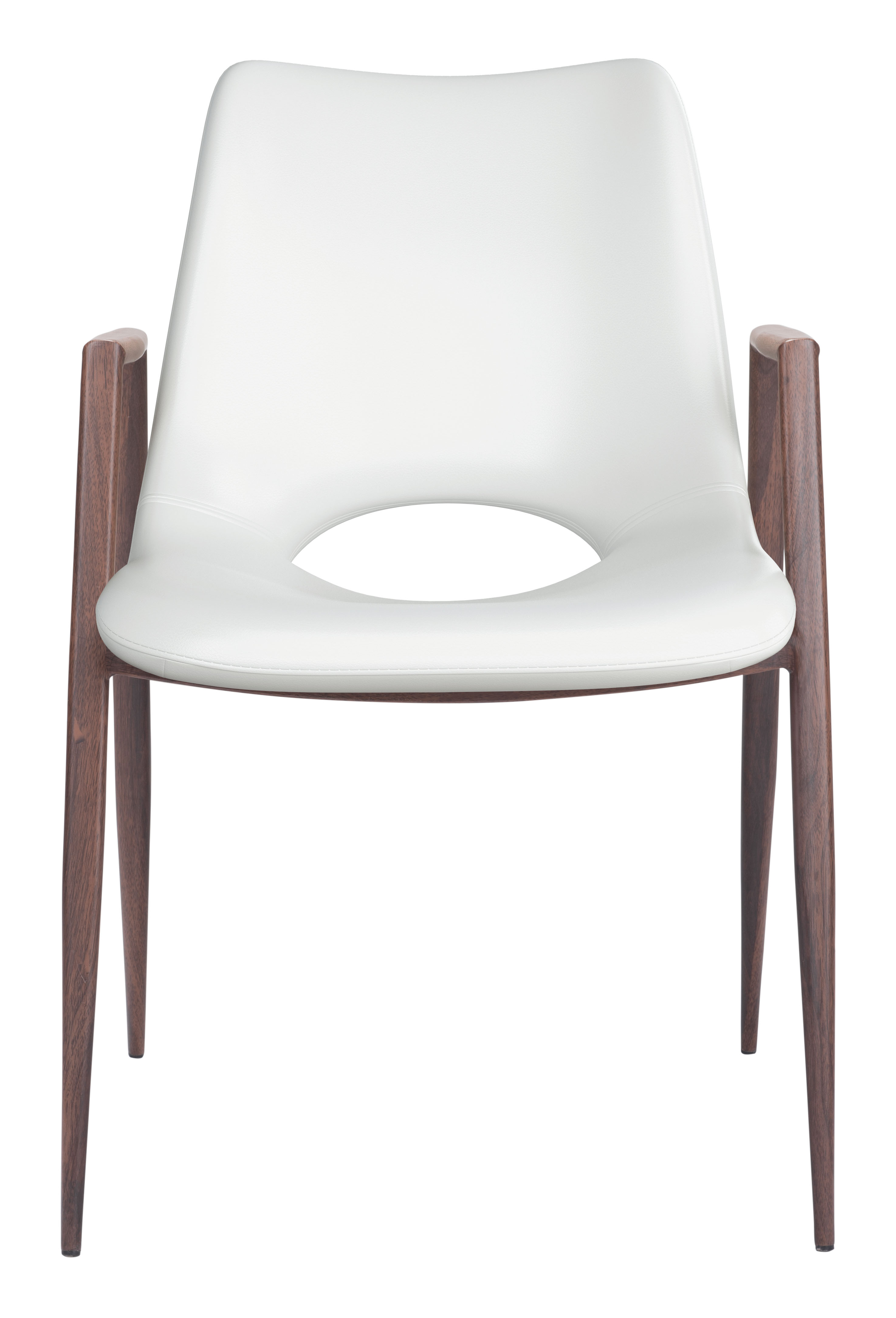 Desi Dining Chair (Set of 2) White & Walnut product image