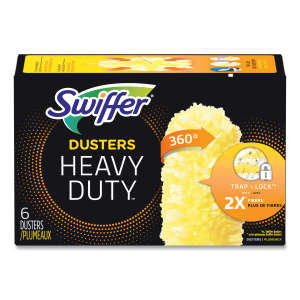 PG21620, Procter & Gamble, Swiffer, Heavy Duty Dusters Refill, Dust Lock Fiber, Yellow, 6/Box, 4 Boxes/Carton, Fiber, Yellow