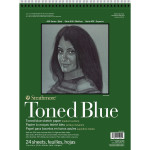 Strathmore 400 Series Sketch Pad Recycled Toned Blue Top Wire Binding 24 Sheet 11x14  inch 1 Count