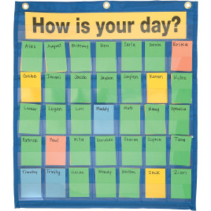 Behavioral Pocket Chart, Blue, 18-1/2" x 21", 1 Chart
