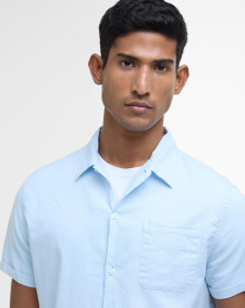 Garment Dyed Nelson Short-Sleeved Shirt Light Blue