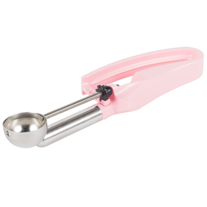 Cuillère-pression de service de 16 ml avec poignée allongée rosé