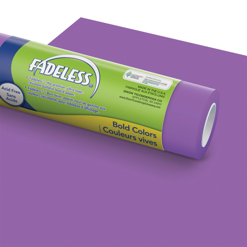 Bulletin Board Art Paper, Violet, 48" x 50', 1 Roll