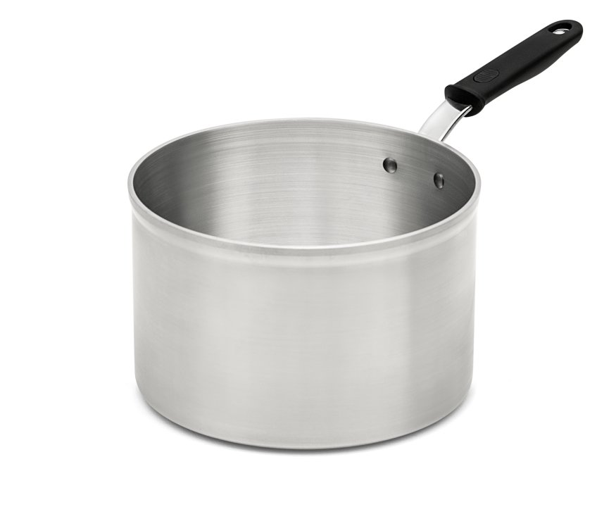 8 ½-quart Wear-Ever® Classic Select® heavy-duty aluminum saucepan in natural finish and silicone handle