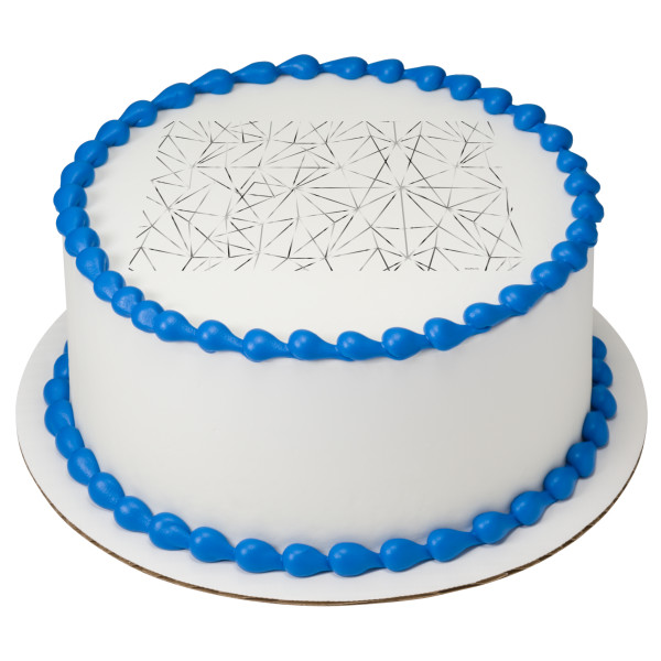 Silver Cracked Glass PhotoCake® Edible Image®