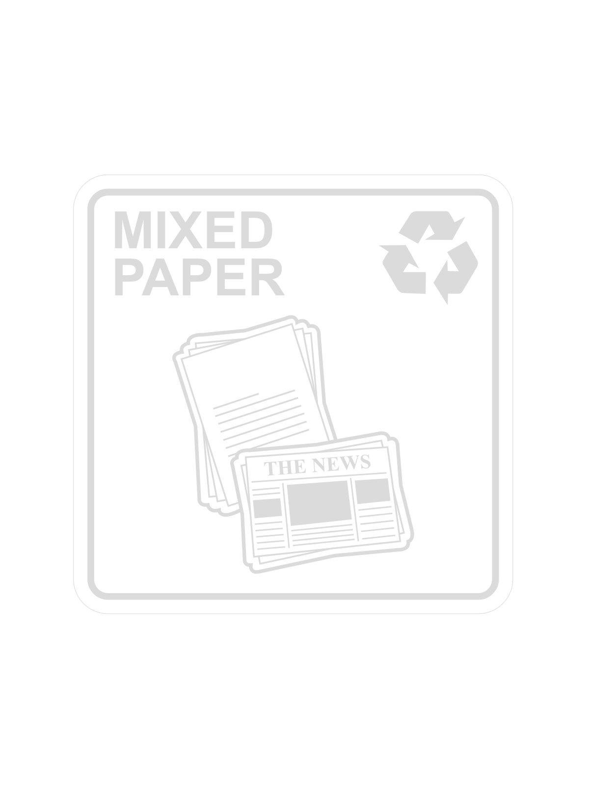 WASTE WATCHER – Label – Mixed Paper – Clear-White