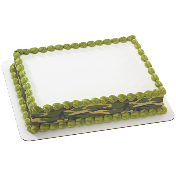 Green Camo PhotoCake® Edible Image® Strips
