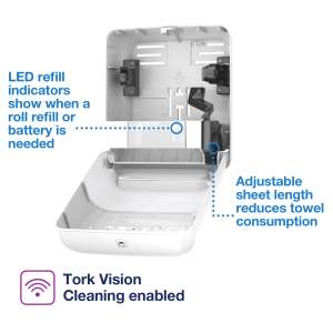 Tork, H1 Matic Elevation, Electronic Roll Towel Dispenser, White