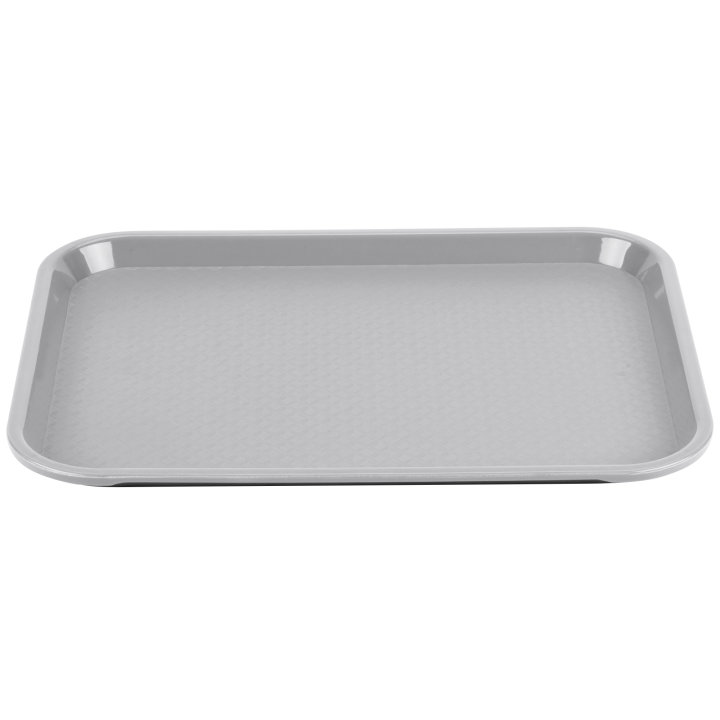 10" x 14" polypropylene fast-food tray in gray