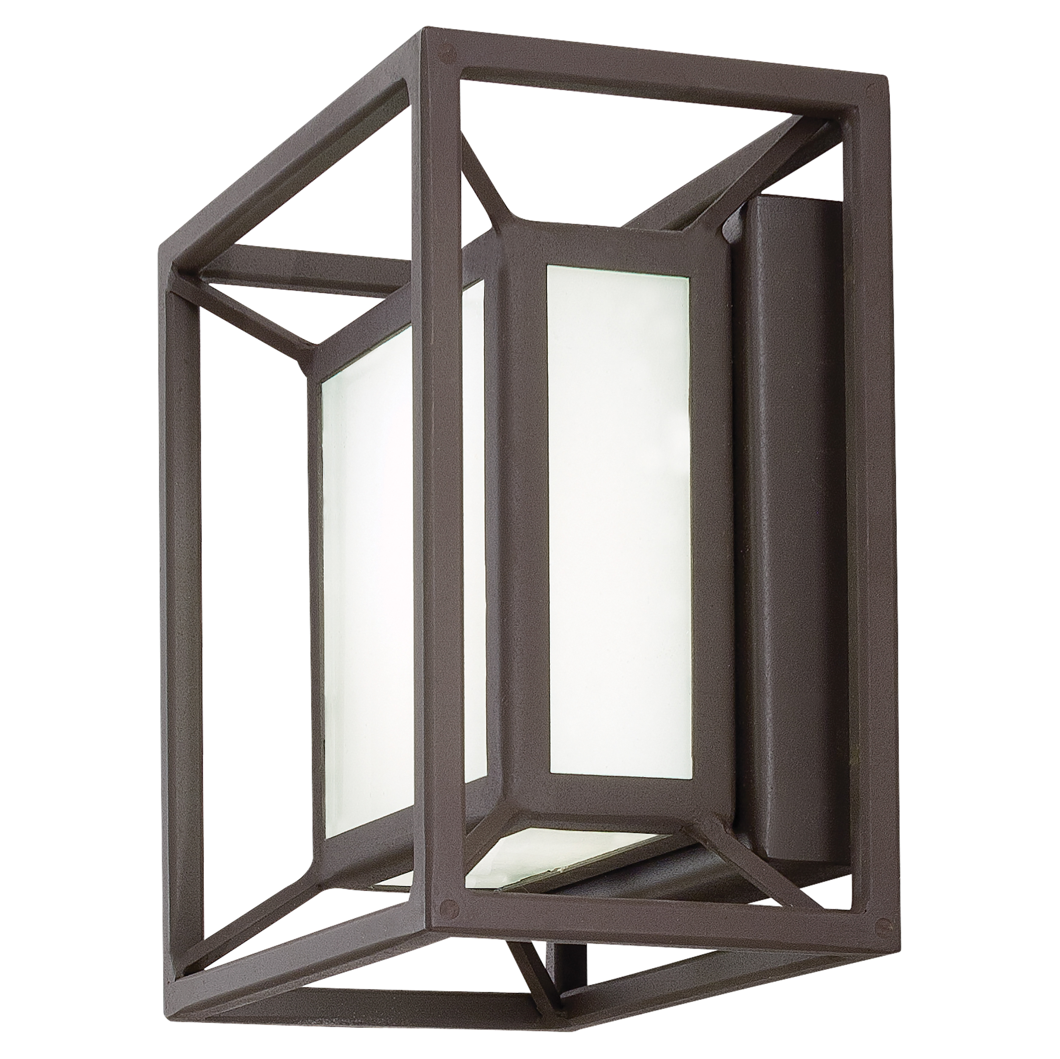 The Outline LED Pocket Lantern combines transitional styling with modern LED efficiency. Its compact 6.5" profile and convertible flush mount design make it ideal for hallways, bathrooms, and entryways. High CRI of 93 ensures excellent color rendering. - alternate view