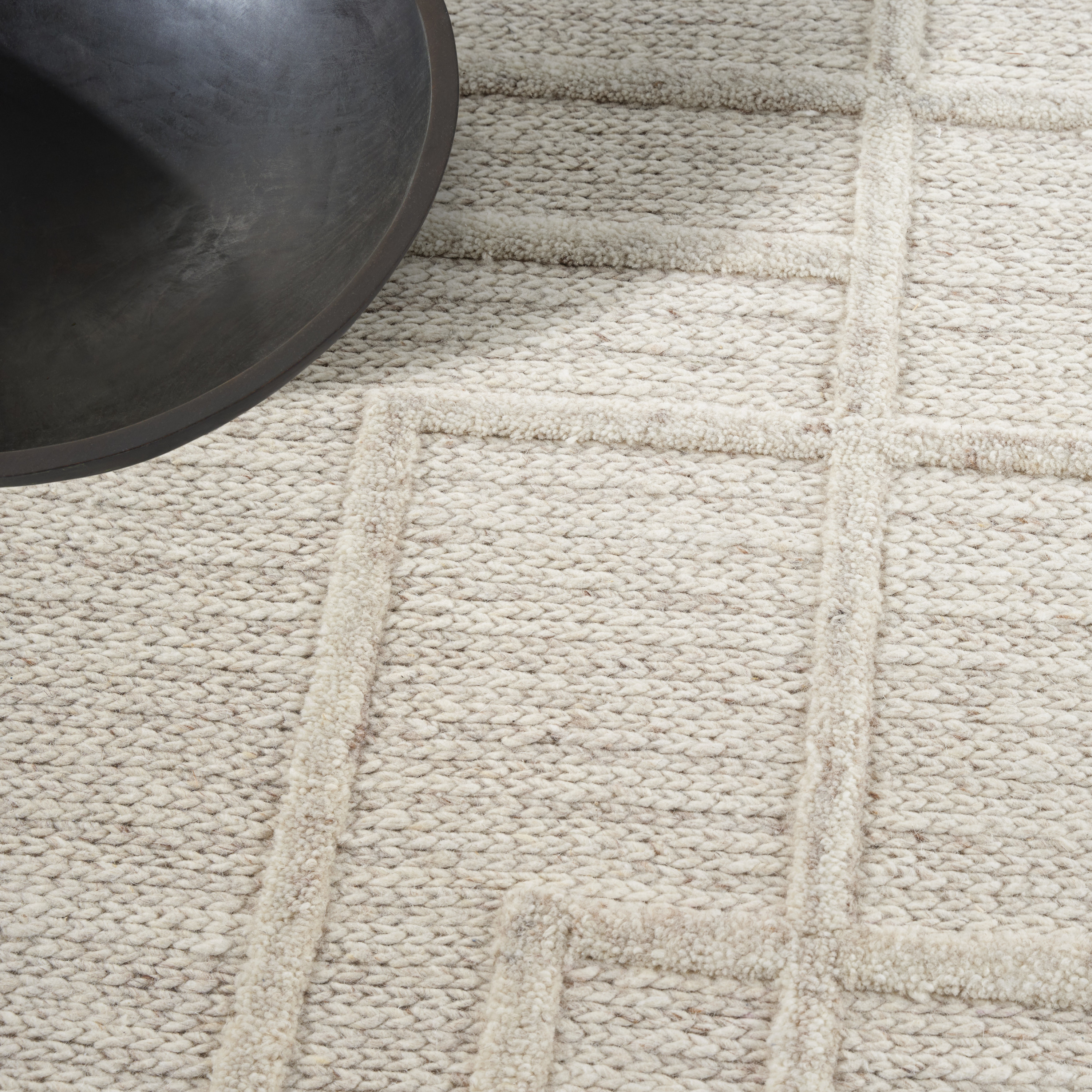 Calvin Klein CK045 Impressions 7'9" x 9'9" Silver Modern Indoor Rug