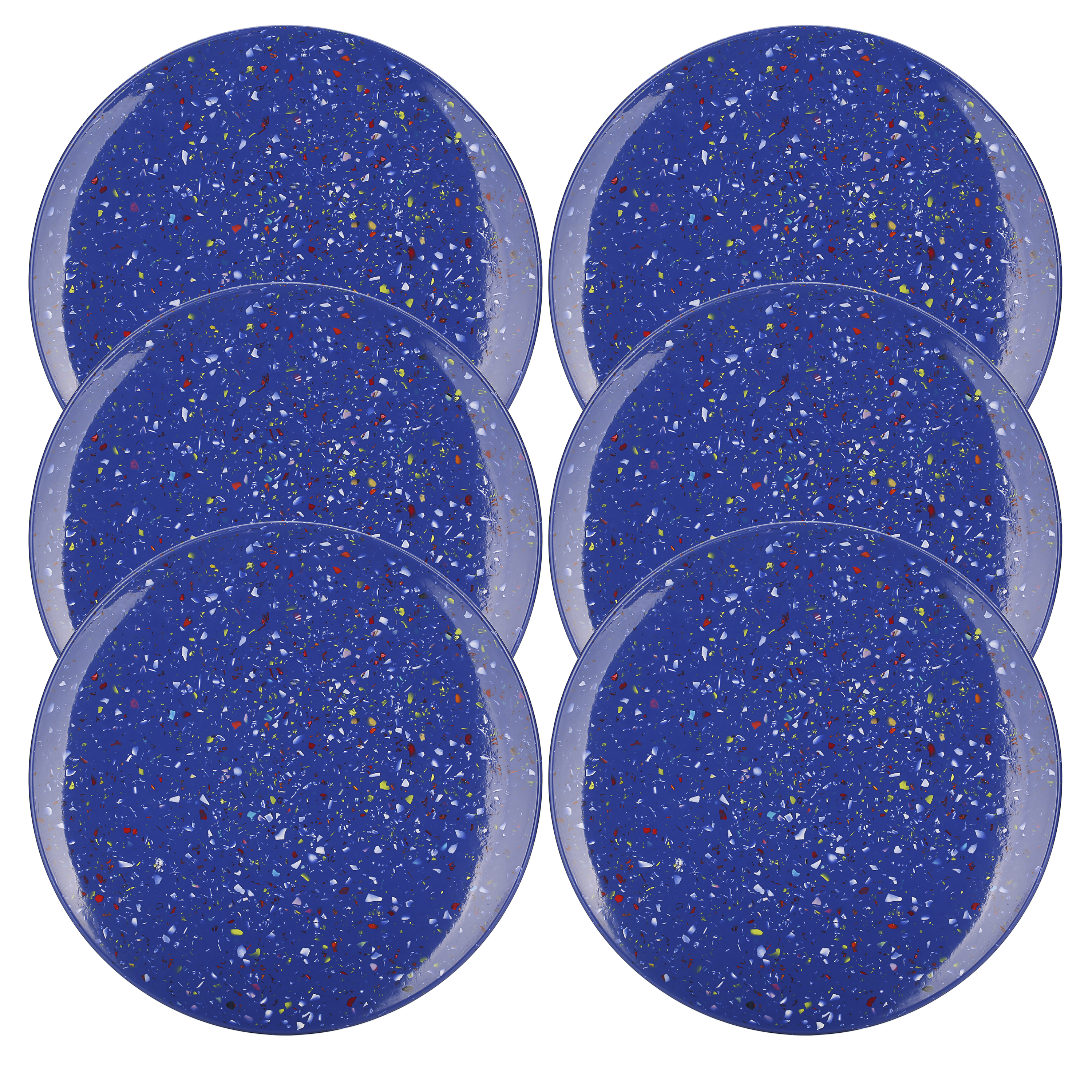 Confetti Salad Plate, Blue slideshow image 2 Confetti Salad Plate, Blue slideshow image 2