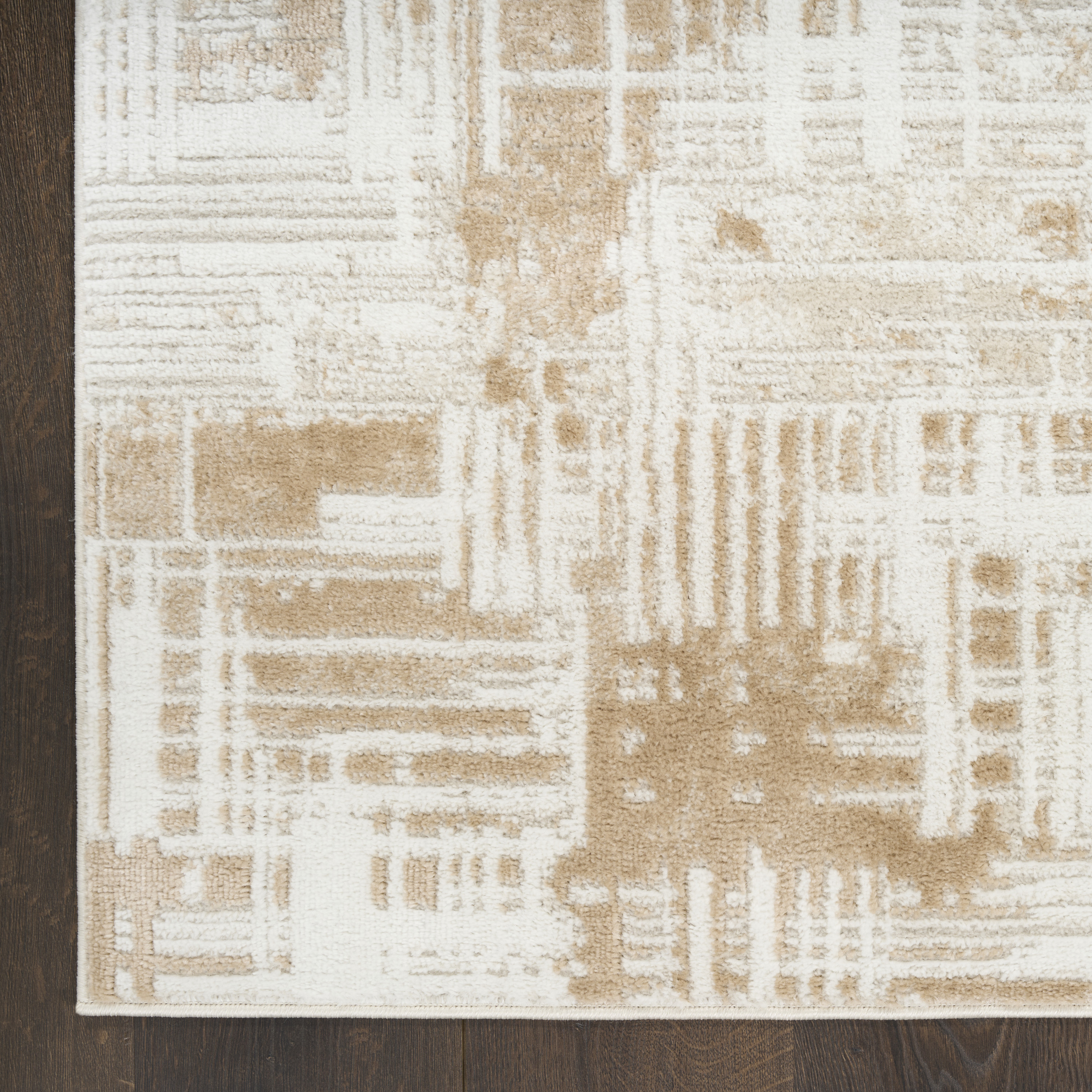 Nourison Dekor 2' x 4' Ivory Taupe Modern Indoor Rug