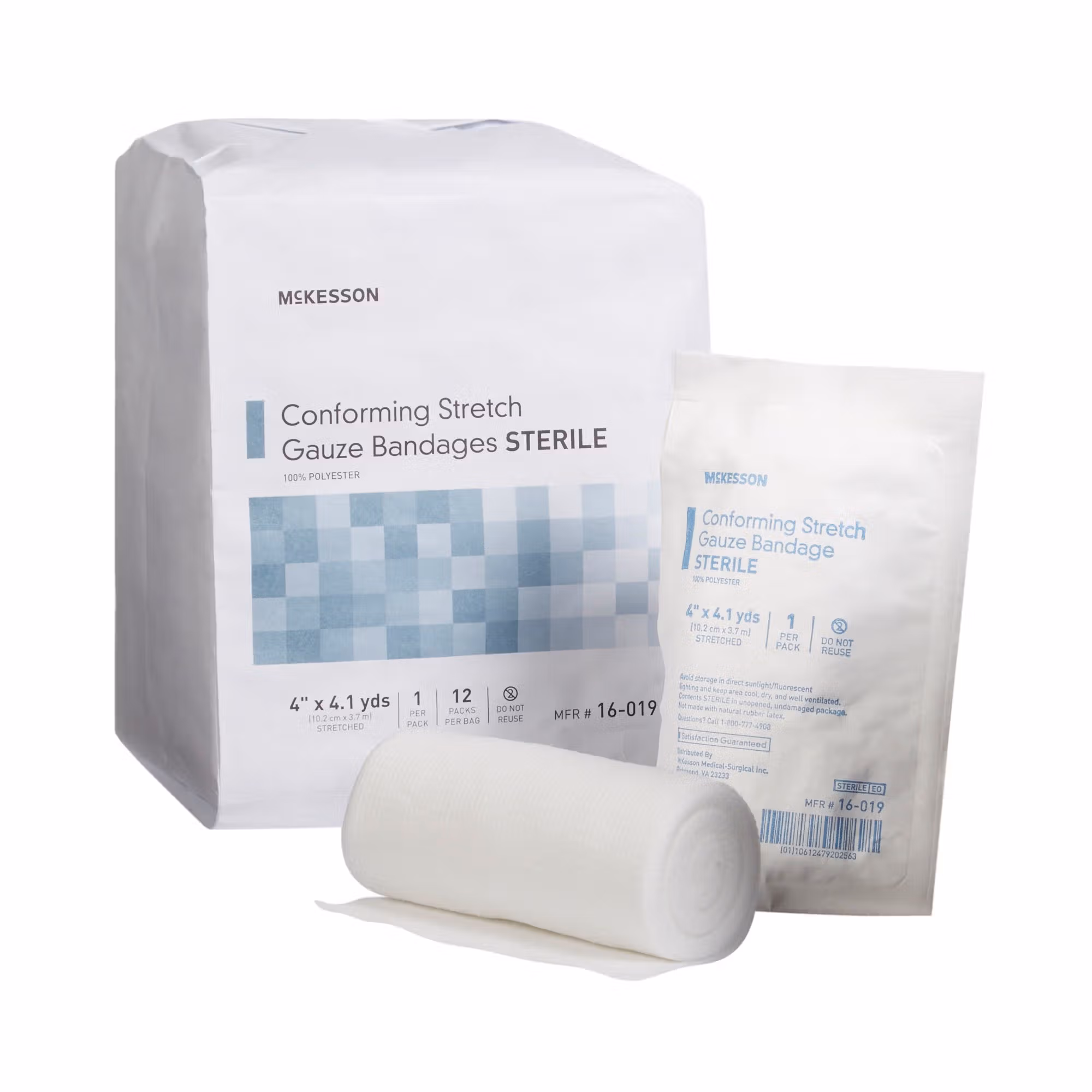 McKesson Sterile Conforming Bandage, 4 Inch x 4-1/10 Yard
