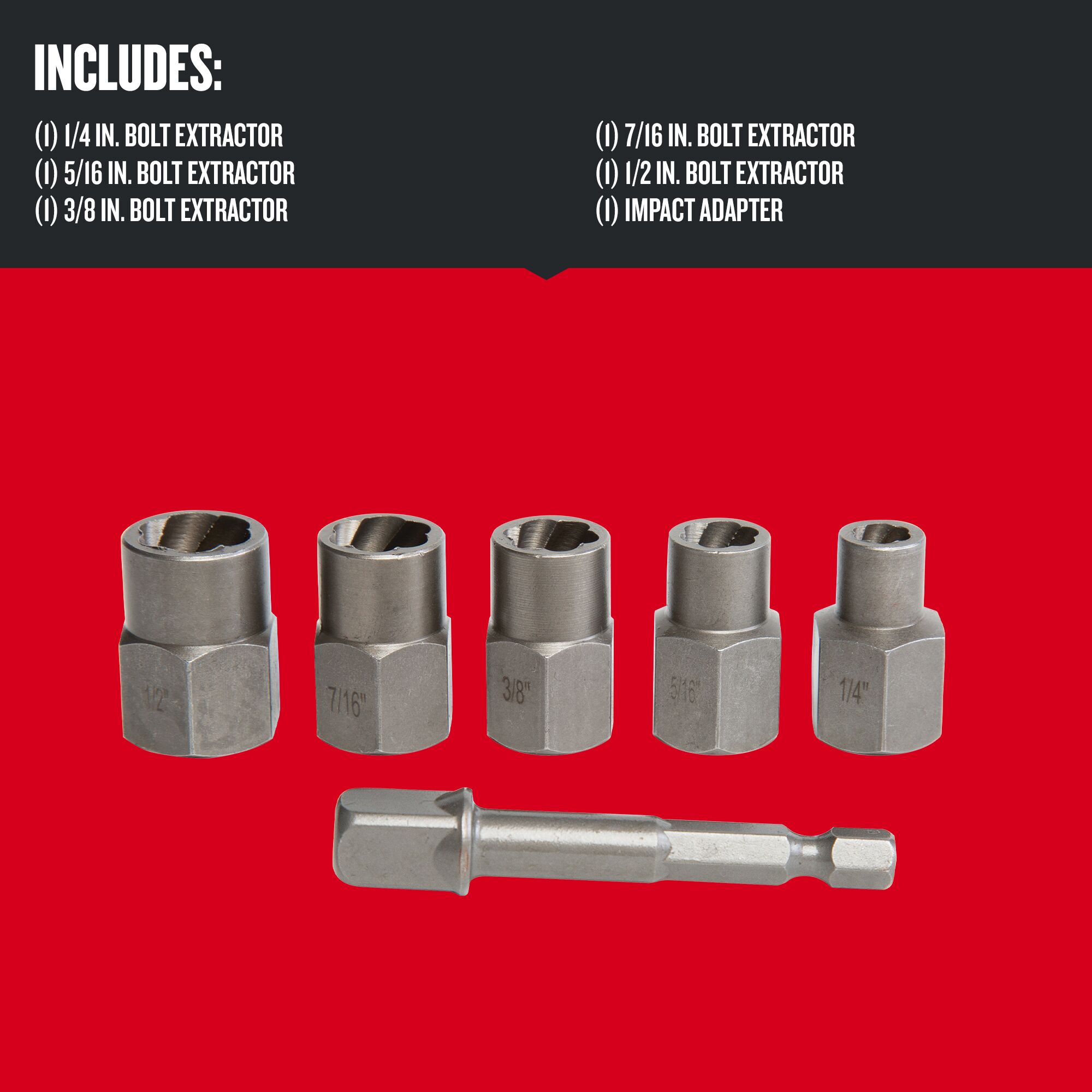 Graphic of CRAFTSMAN Fasteners: Extractors highlighting product features