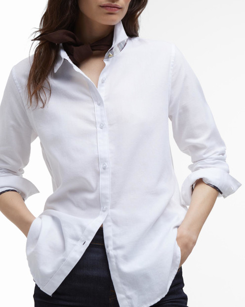 Glades Relaxed Long-Sleeved Shirt White/Gardenia