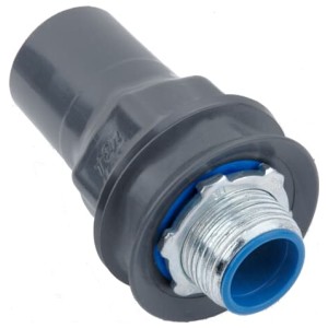 Ocal° Liquid Tight Connector, PVC-Coated Steel, Straight, 2 in.