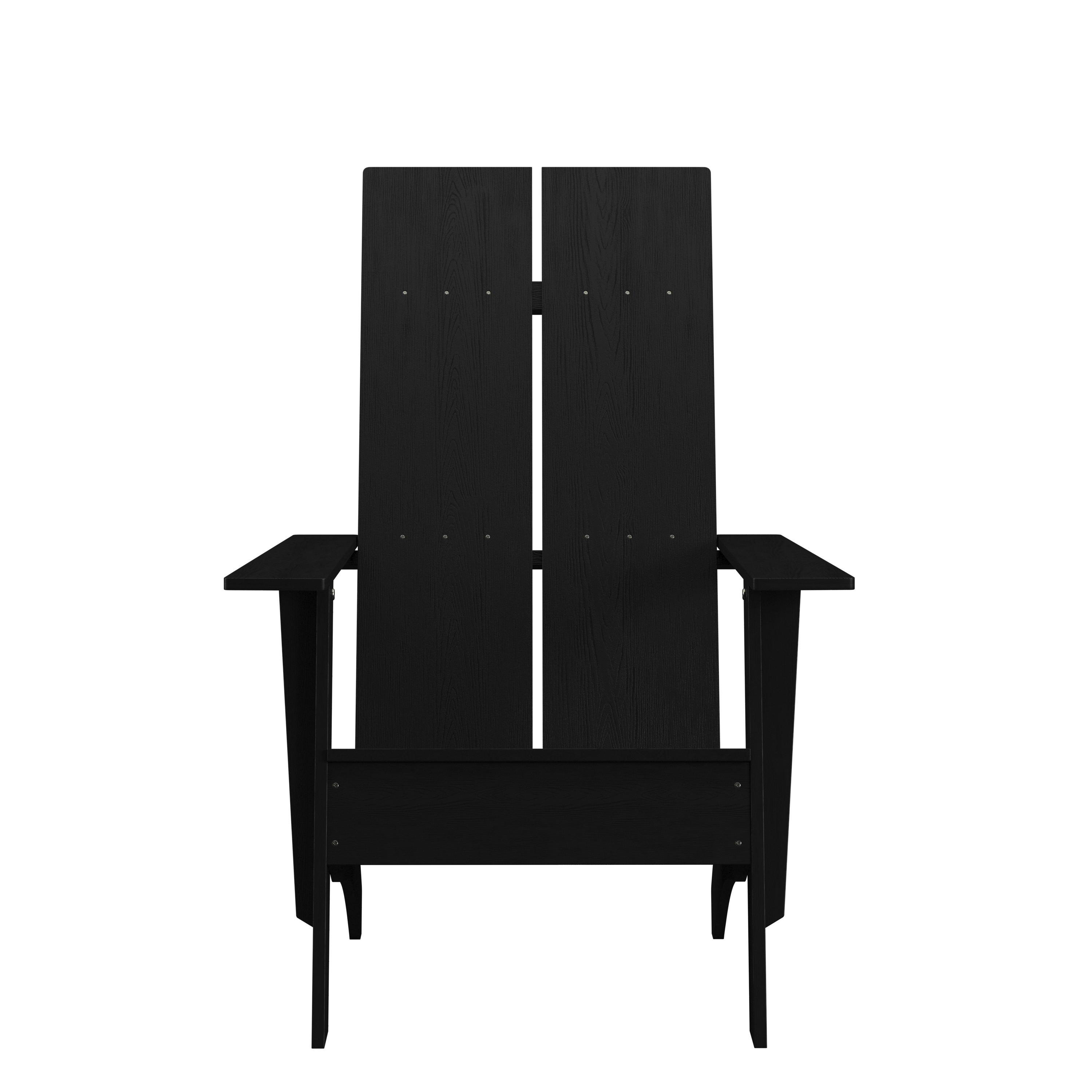 Set of 2 Sawyer Commercial Modern 2-Slat Back Adirondack Chairs - Red All-Wea... - Picture 11 of 36
