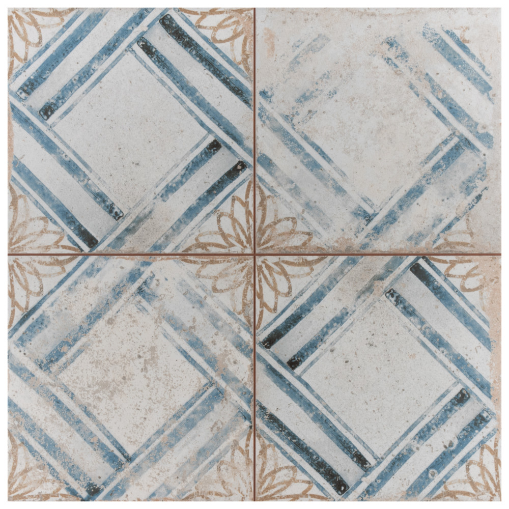 Kings Root Lattice 17-5/8 in. x 17-5/8 in. Ceramic Floor and Wall Tile